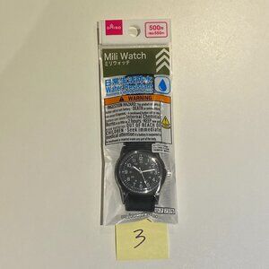 BRAND NEW DAISO MILI WATCH MILITARY FIELD WATCH BLACK (3)